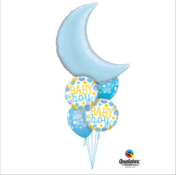 Baby Blue Moon Balloon Bouquet