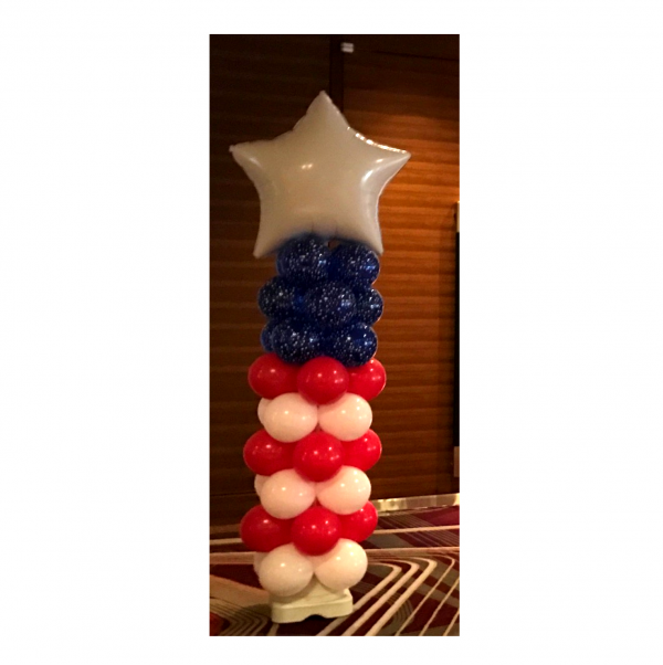 Balloon Column with 90cm (36") Foil Balloon Top