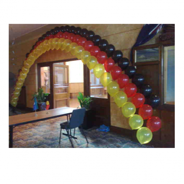 Triple String of Pearls Helium Arch