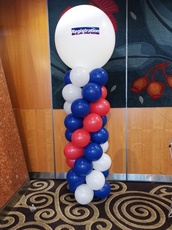 Balloon Column with 90cm Latex Round Balloon Top (Logo optional extra)