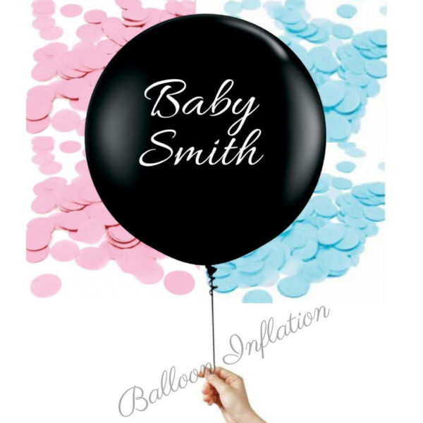 Gender Reveal 90cm Confetti Balloon (Personalised)
